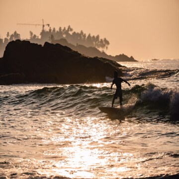 Relaxed morning at a barefoot surf camp